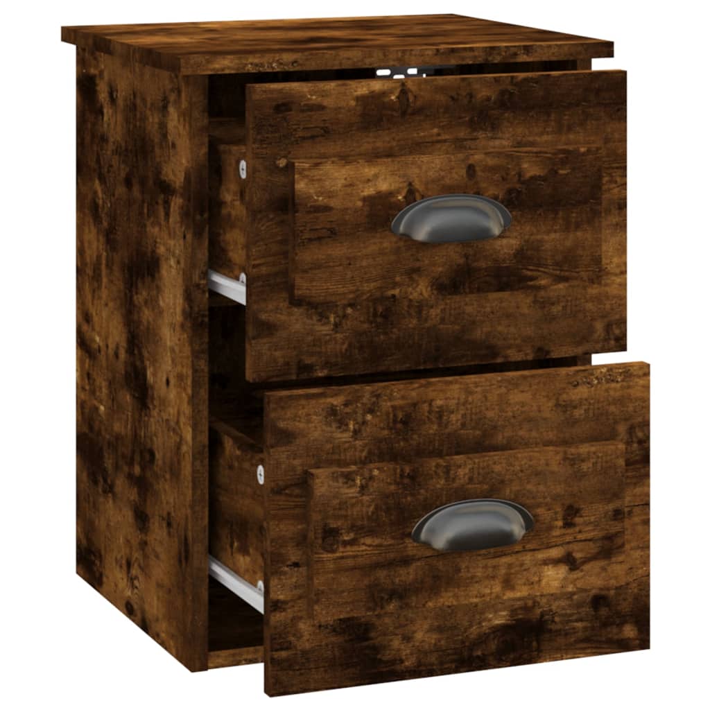 Tables de chevet murales 2 pcs chêne fumé 41,5x36x53 cm - XIOS