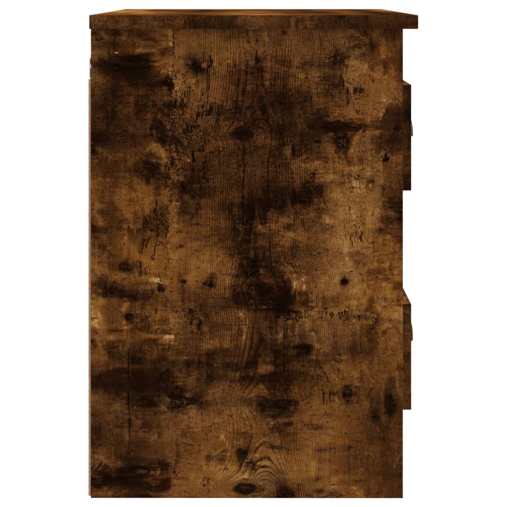 Tables de chevet murales 2 pcs chêne fumé 41,5x36x53 cm - XIOS
