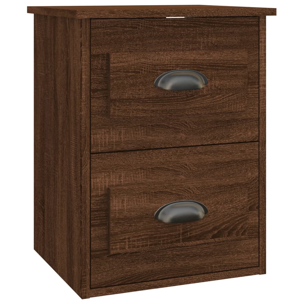 Table de chevet murale chêne marron 41,5x36x53 cm - XIOS