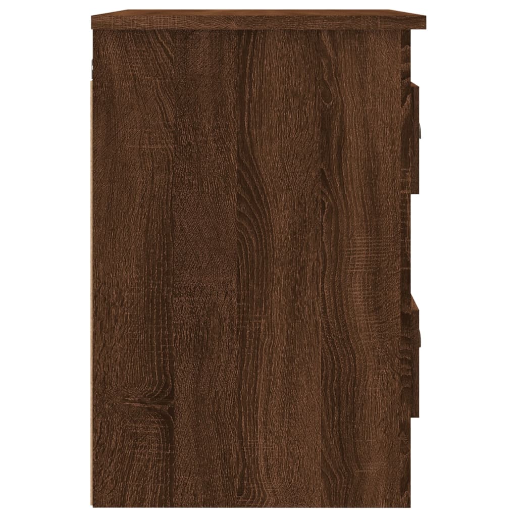 Table de chevet murale chêne marron 41,5x36x53 cm - XIOS