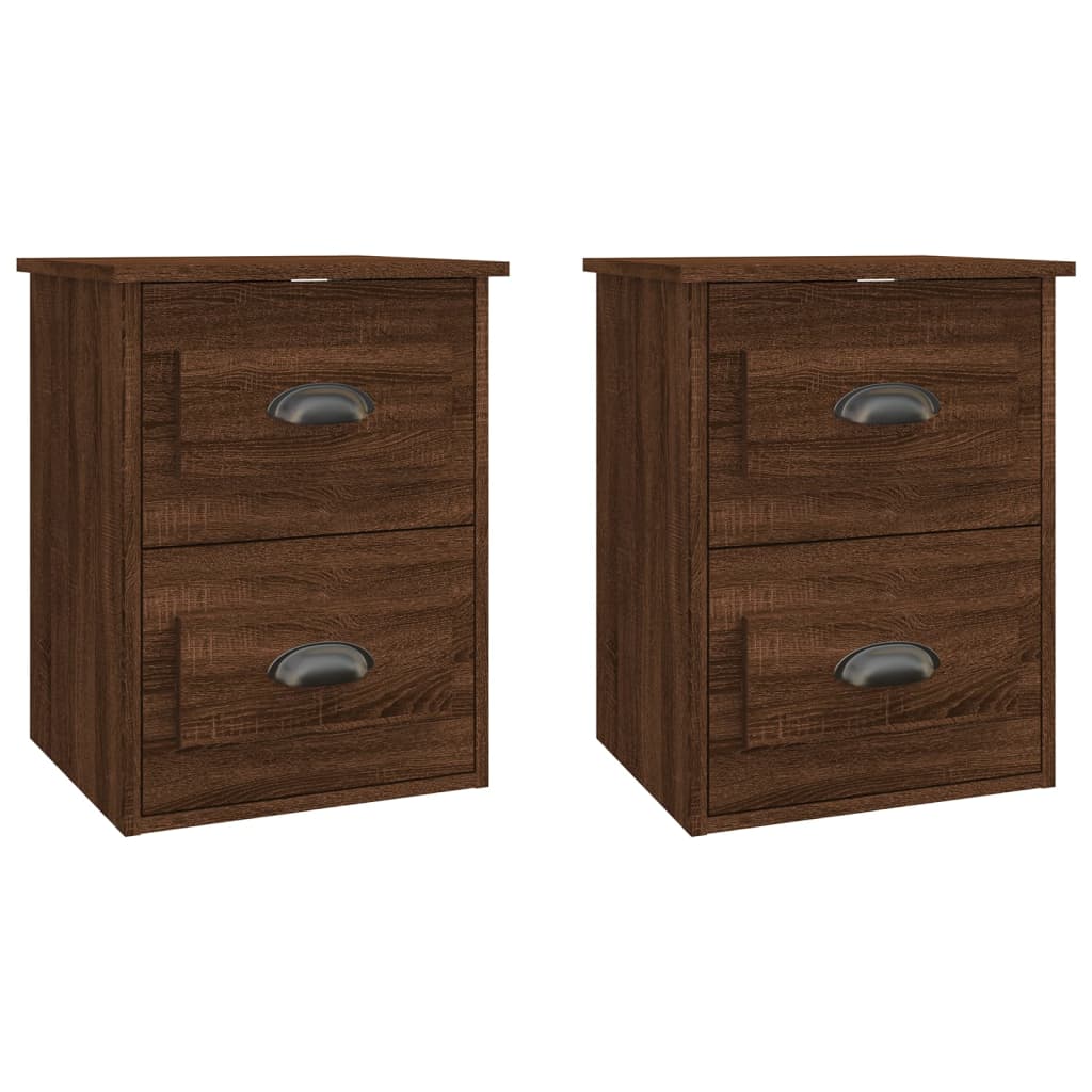 Tables de chevet murales 2 pcs Chêne marron 41,5x36x53 cm - XIOS