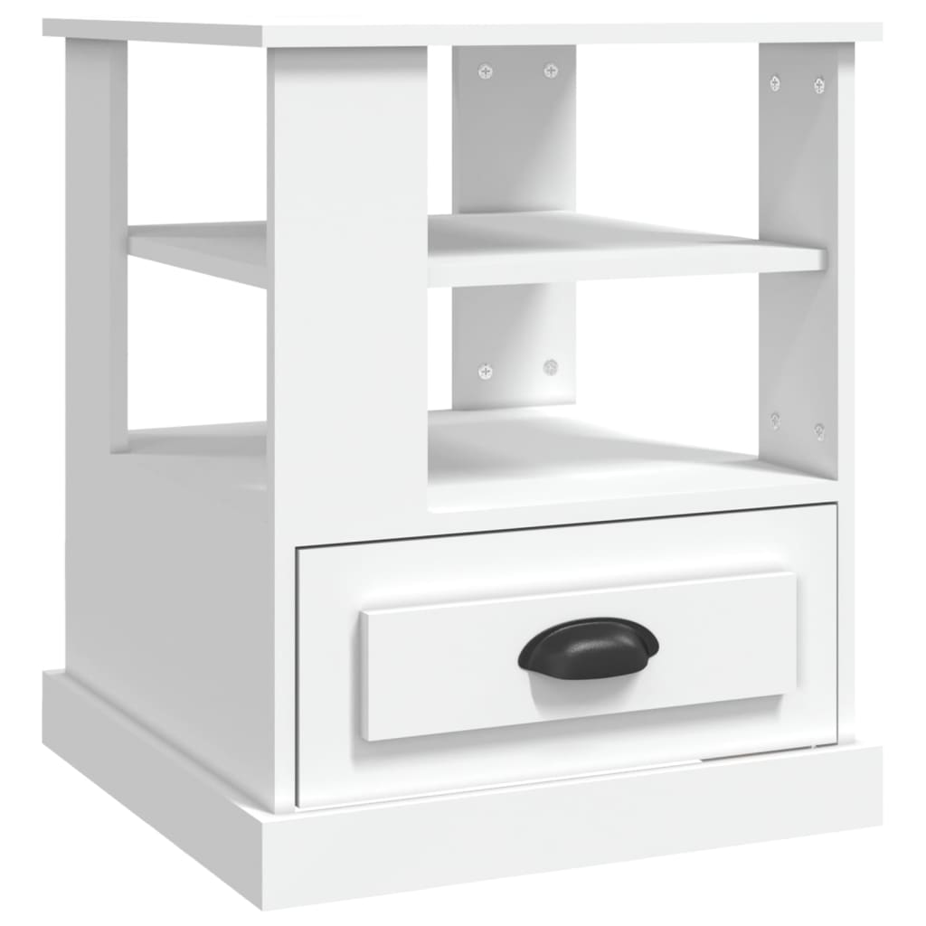 Table d'appoint blanc 50x50x60 cm bois d’ingénierie - XIOS