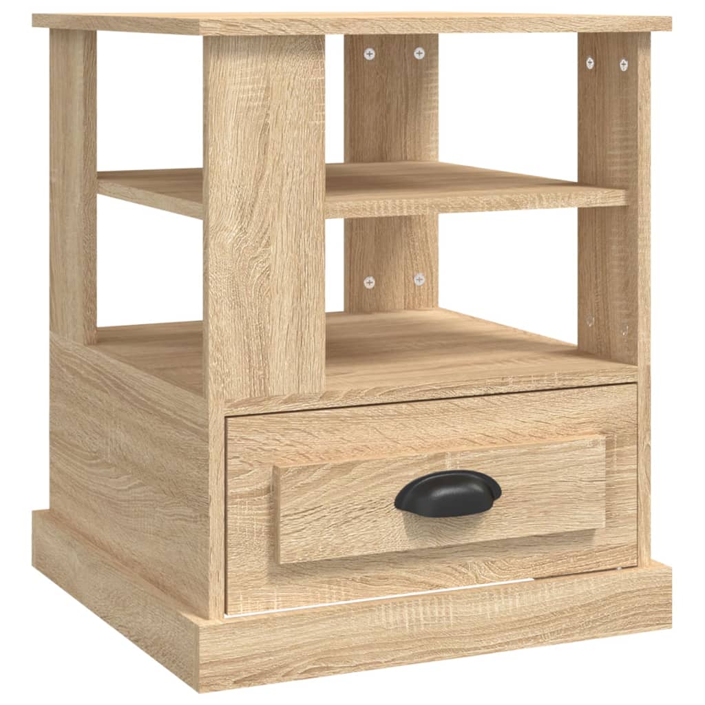 Table d'appoint chêne sonoma 50x50x60 cm bois d'ingénierie - XIOS