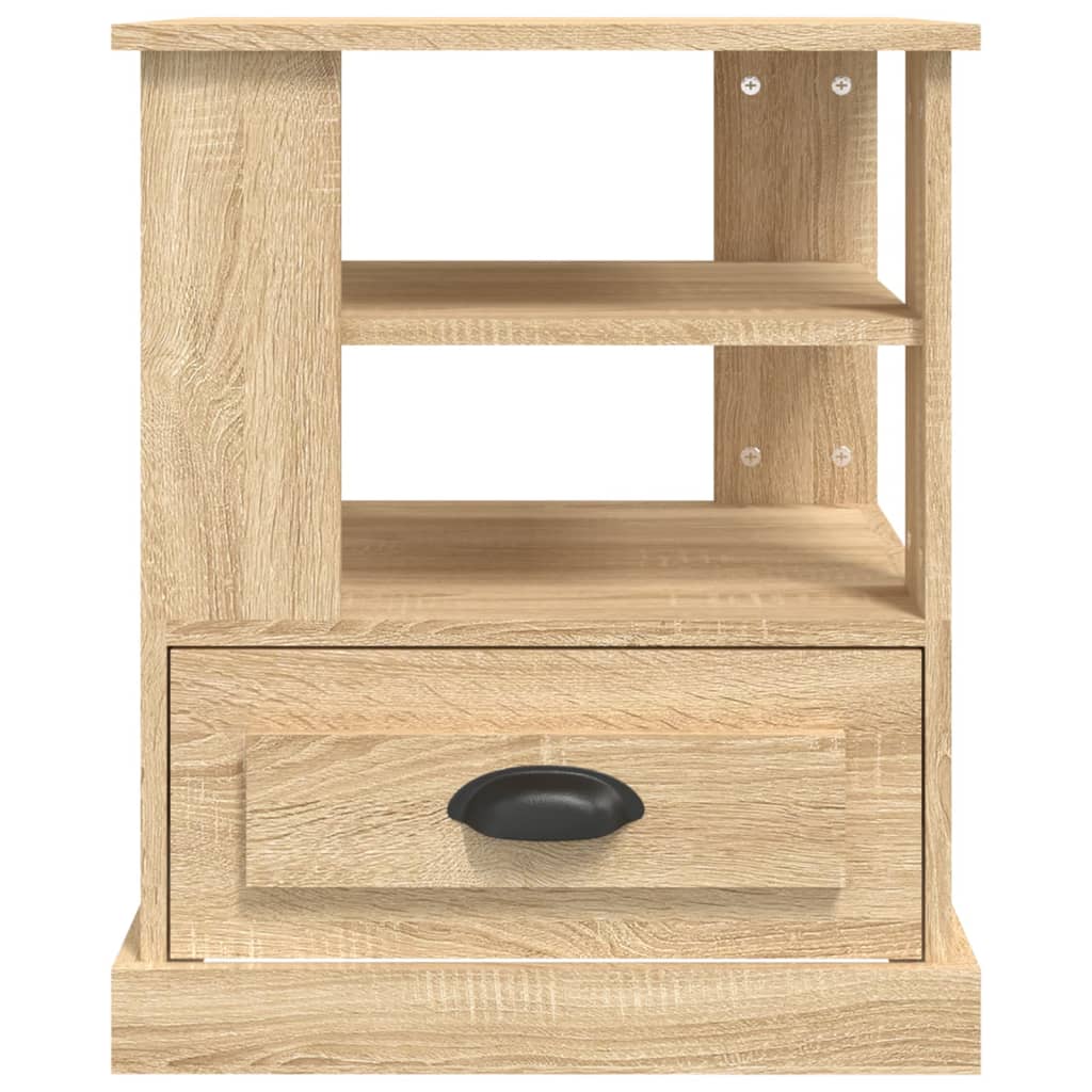 Table d'appoint chêne sonoma 50x50x60 cm bois d'ingénierie - XIOS