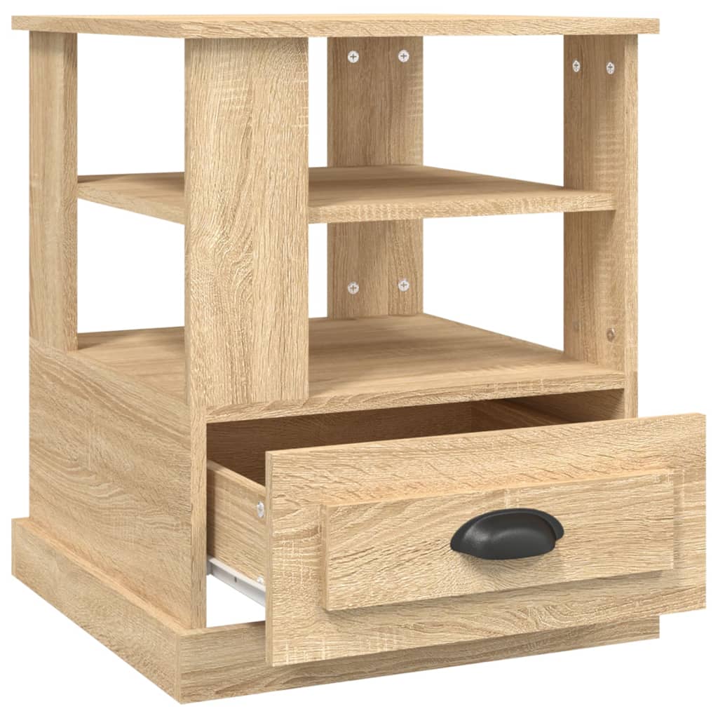 Table d'appoint chêne sonoma 50x50x60 cm bois d'ingénierie - XIOS