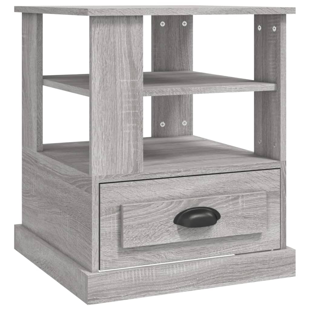 Table d'appoint sonoma gris 50x50x60 cm bois d'ingénierie - XIOS