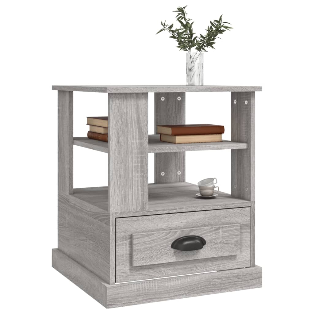 Table d'appoint sonoma gris 50x50x60 cm bois d'ingénierie - XIOS