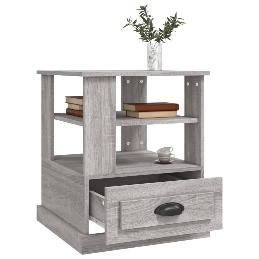 Table d'appoint sonoma gris 50x50x60 cm bois d'ingénierie - XIOS