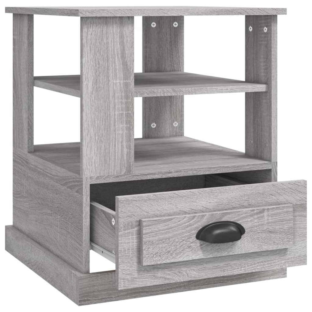 Table d'appoint sonoma gris 50x50x60 cm bois d'ingénierie - XIOS