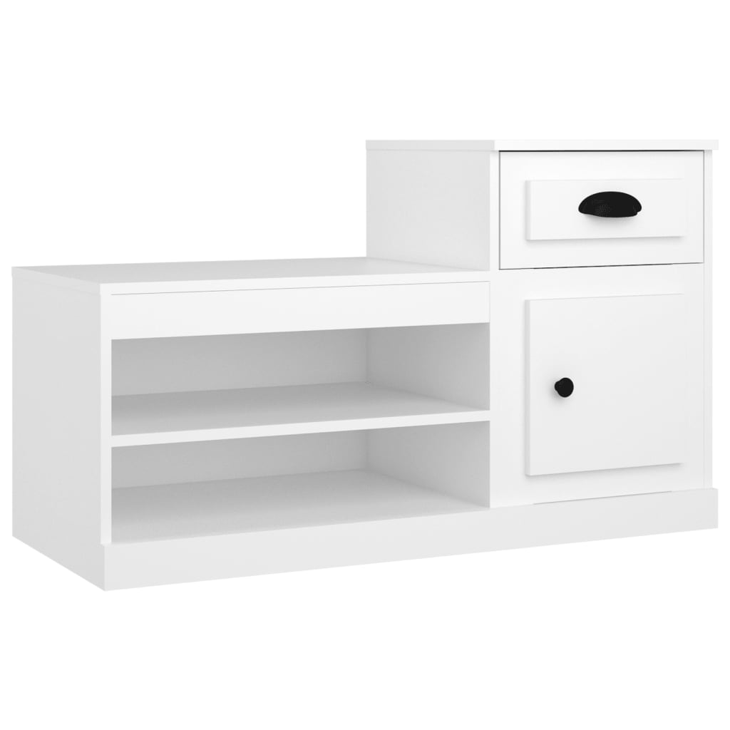 Armoire à chaussures blanc 100x42x60 cm bois d'ingénierie - XIOS
