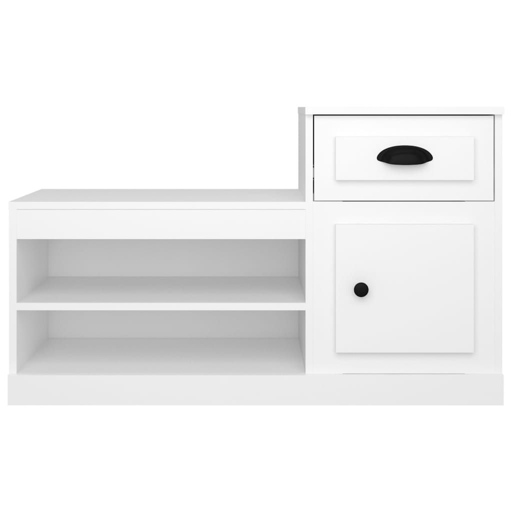 Armoire à chaussures blanc 100x42x60 cm bois d'ingénierie - XIOS