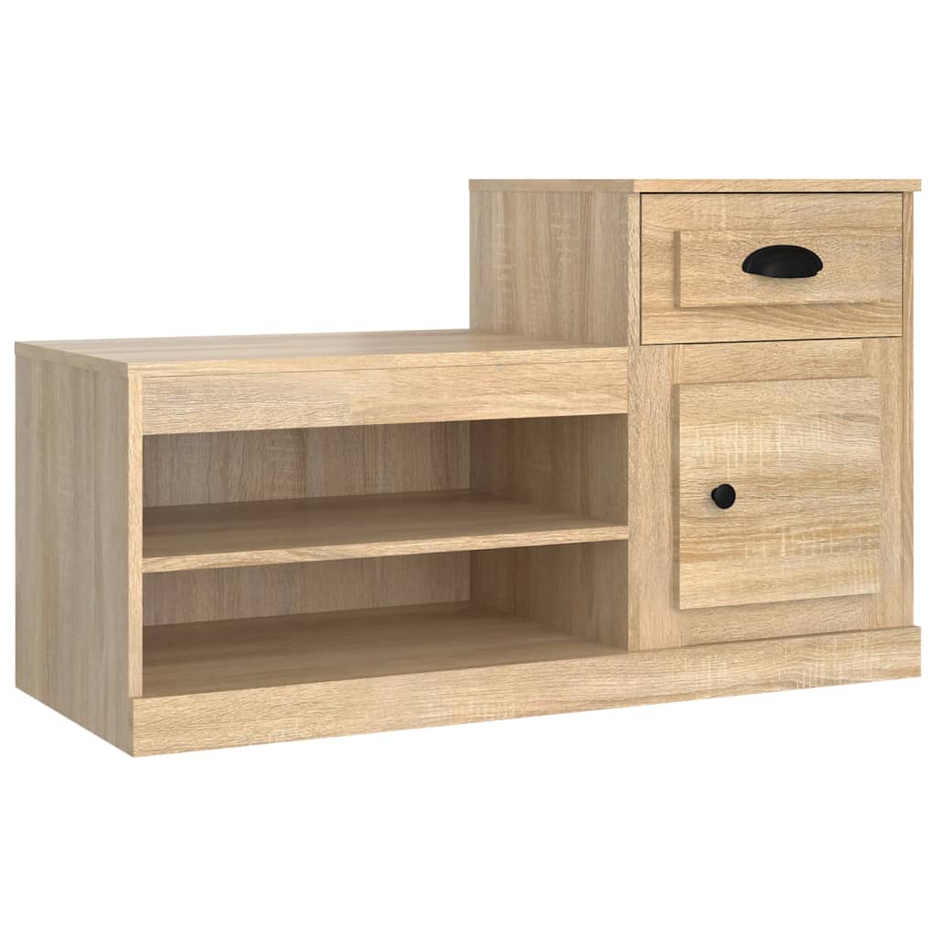 Armoire à chaussures chêne sonoma 100x42x60cm bois d'ingénierie - XIOS
