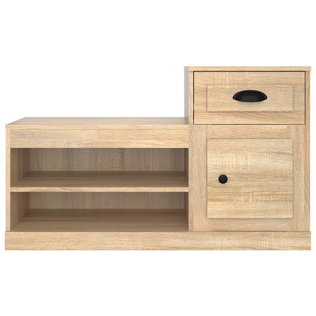 Armoire à chaussures chêne sonoma 100x42x60cm bois d'ingénierie - XIOS