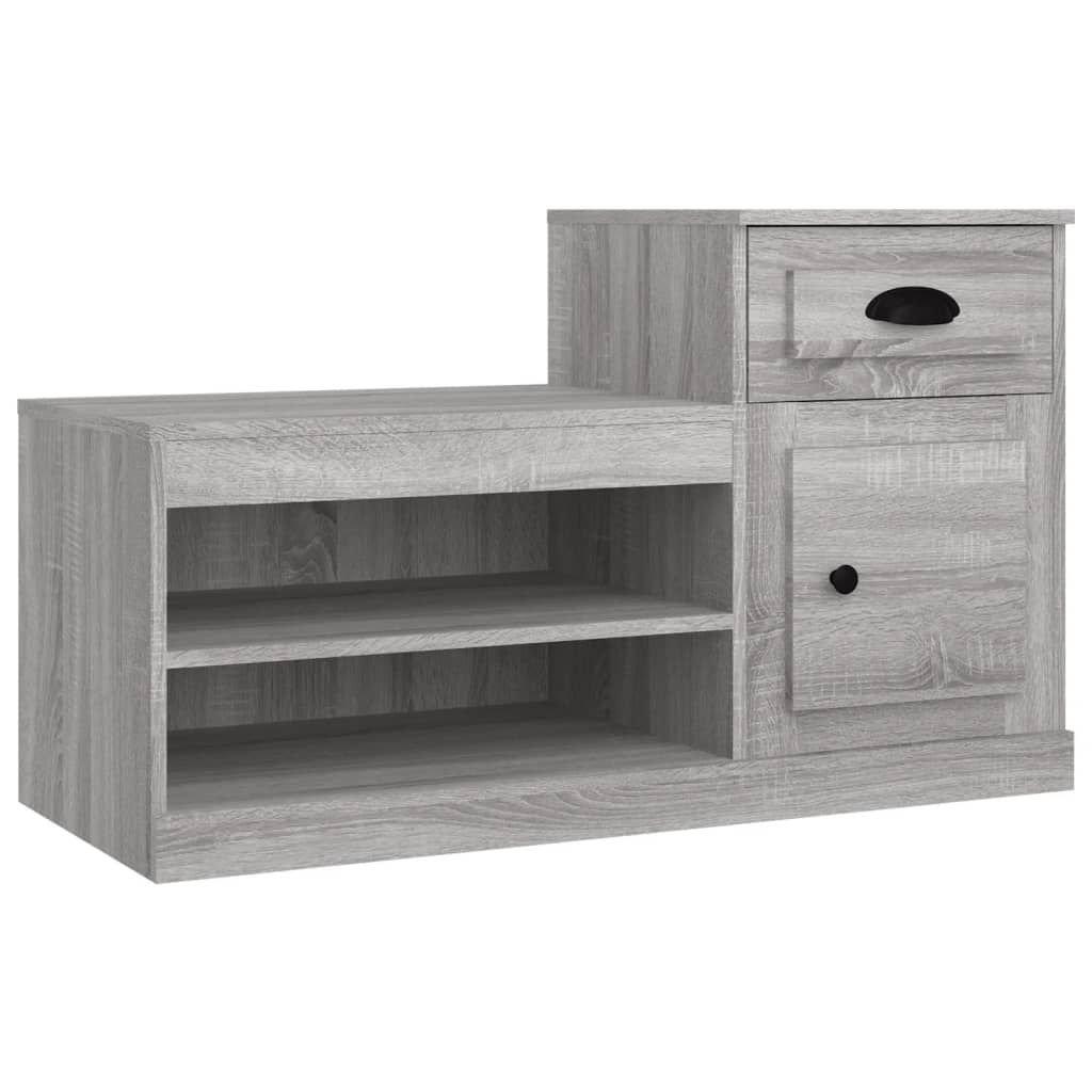 Armoire à chaussures sonoma gris 100x42x60 cm bois d'ingénierie - XIOS