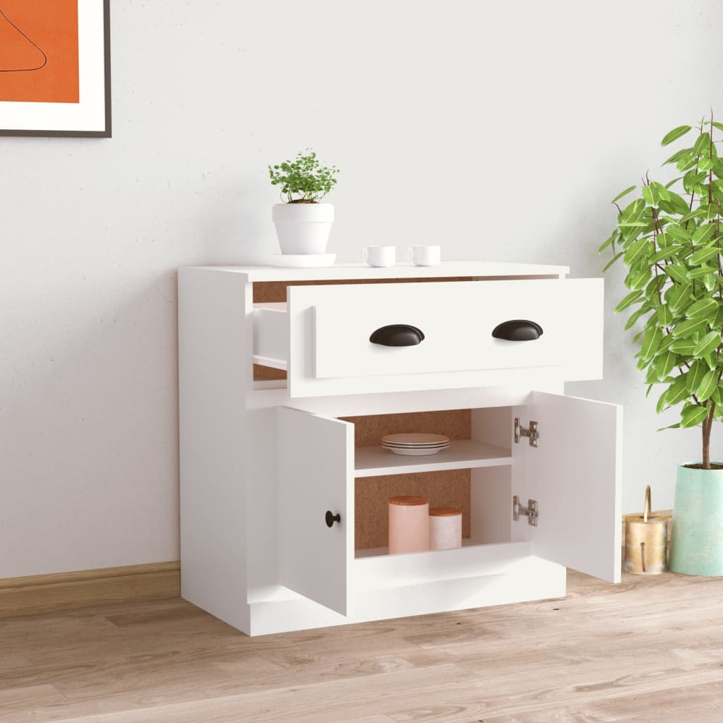 Buffet blanc 70x35,5x67,5 cm bois d'ingénierie - XIOS
