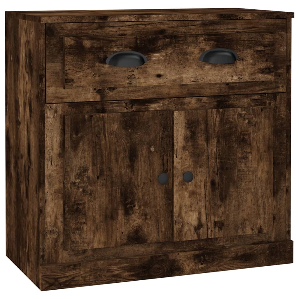 Buffet chêne fumé 70x35,5x67,5 cm bois d'ingénierie - XIOS
