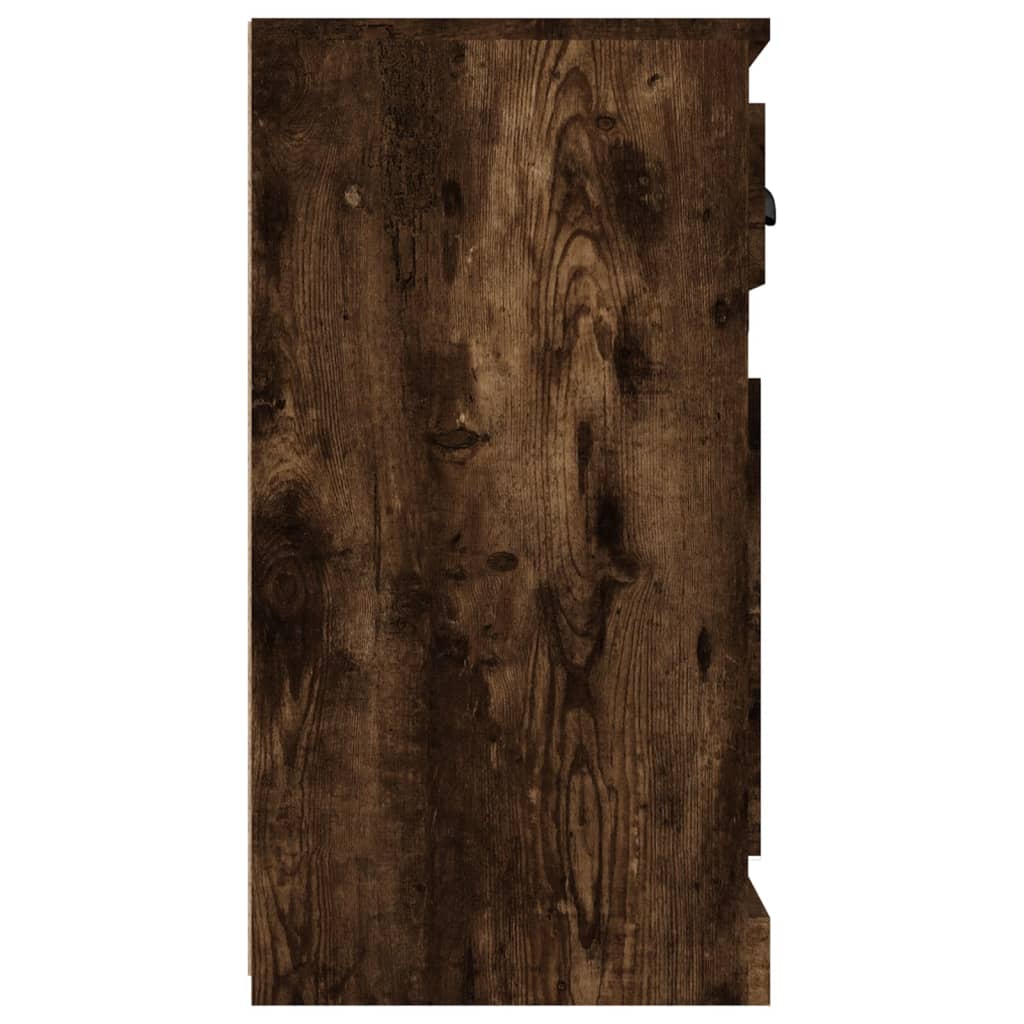 Buffet chêne fumé 70x35,5x67,5 cm bois d'ingénierie - XIOS