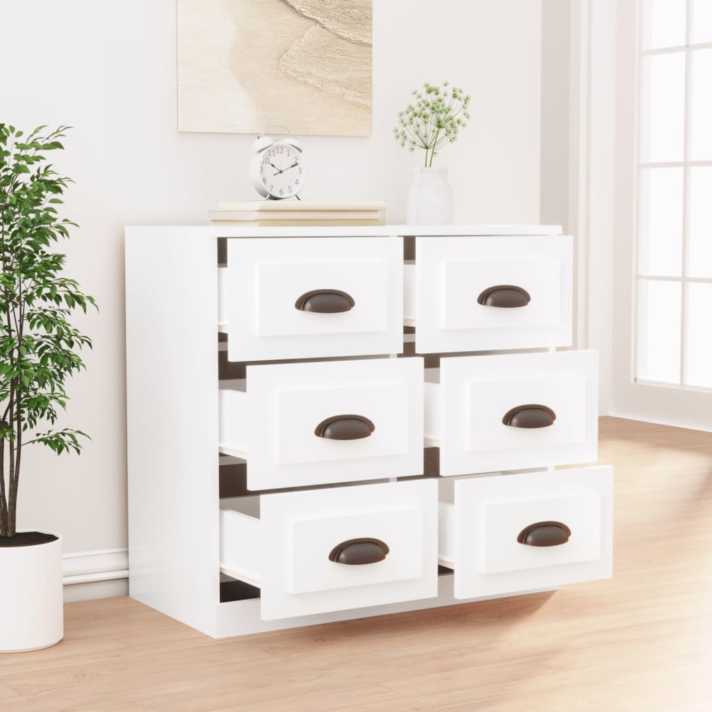 Buffet blanc 70x35,5x67,5 cm bois d'ingénierie - XIOS