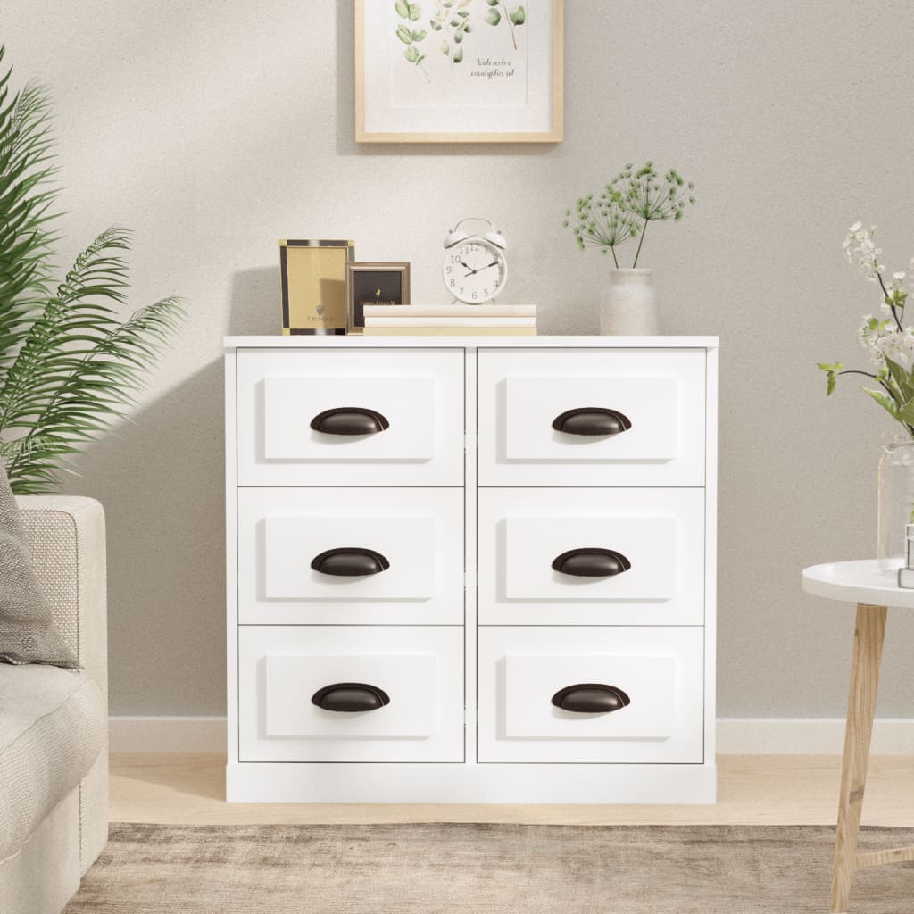 Buffet blanc 70x35,5x67,5 cm bois d'ingénierie - XIOS