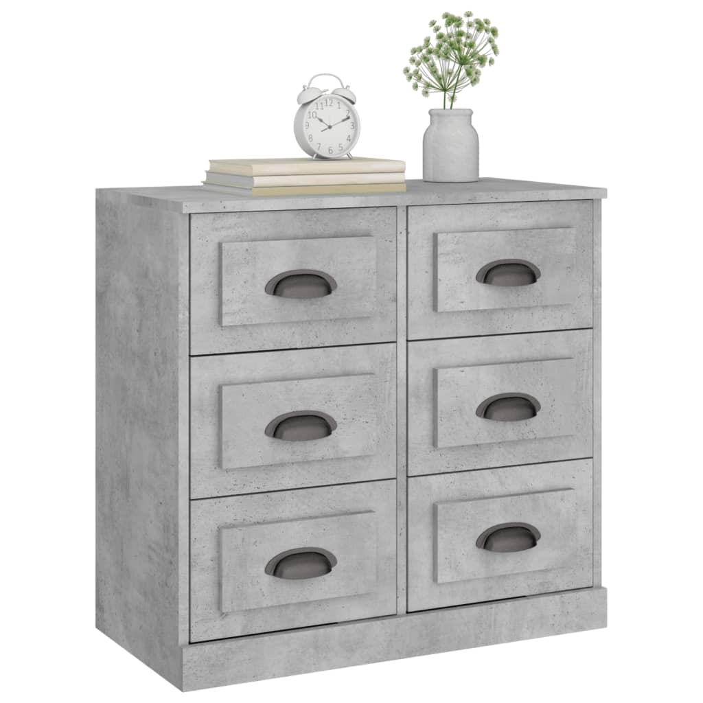 Buffet gris béton 70x35,5x67,5 cm bois d'ingénierie - XIOS