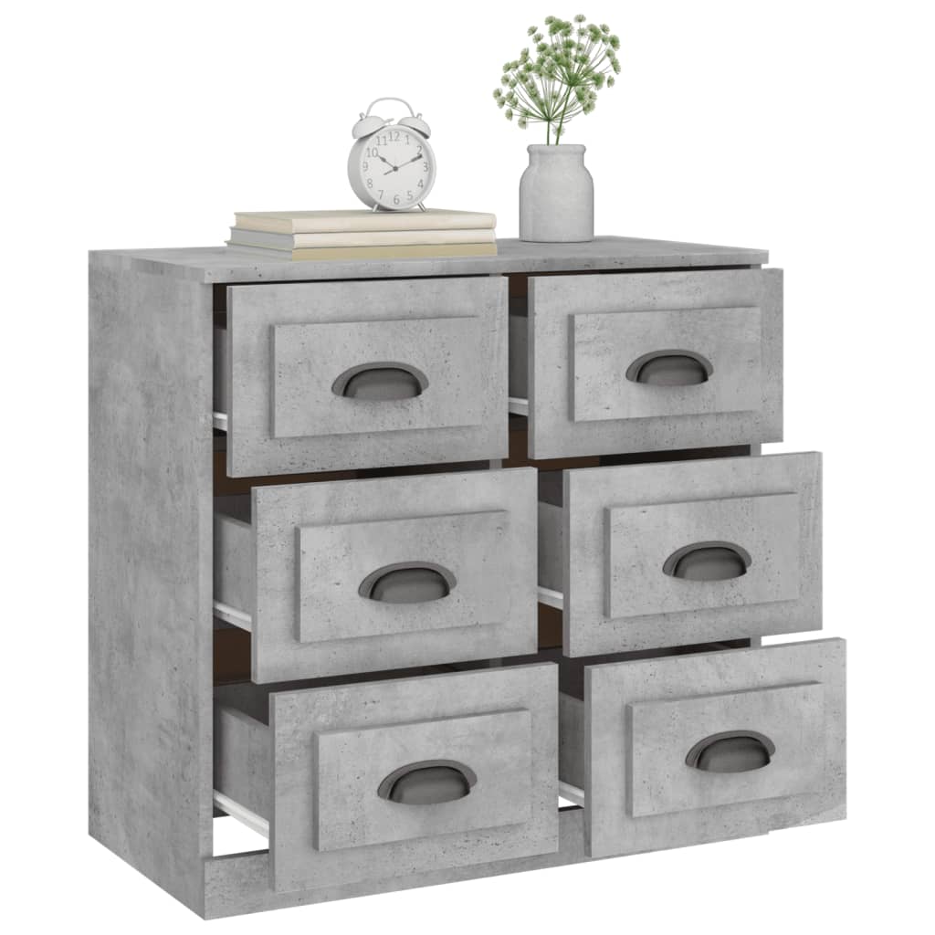 Buffet gris béton 70x35,5x67,5 cm bois d'ingénierie - XIOS