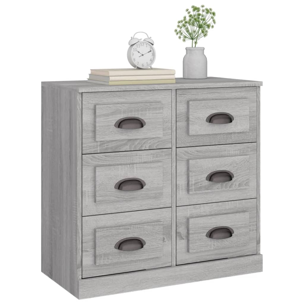 Buffet sonoma gris 70x35,5x67,5 cm bois d'ingénierie - XIOS