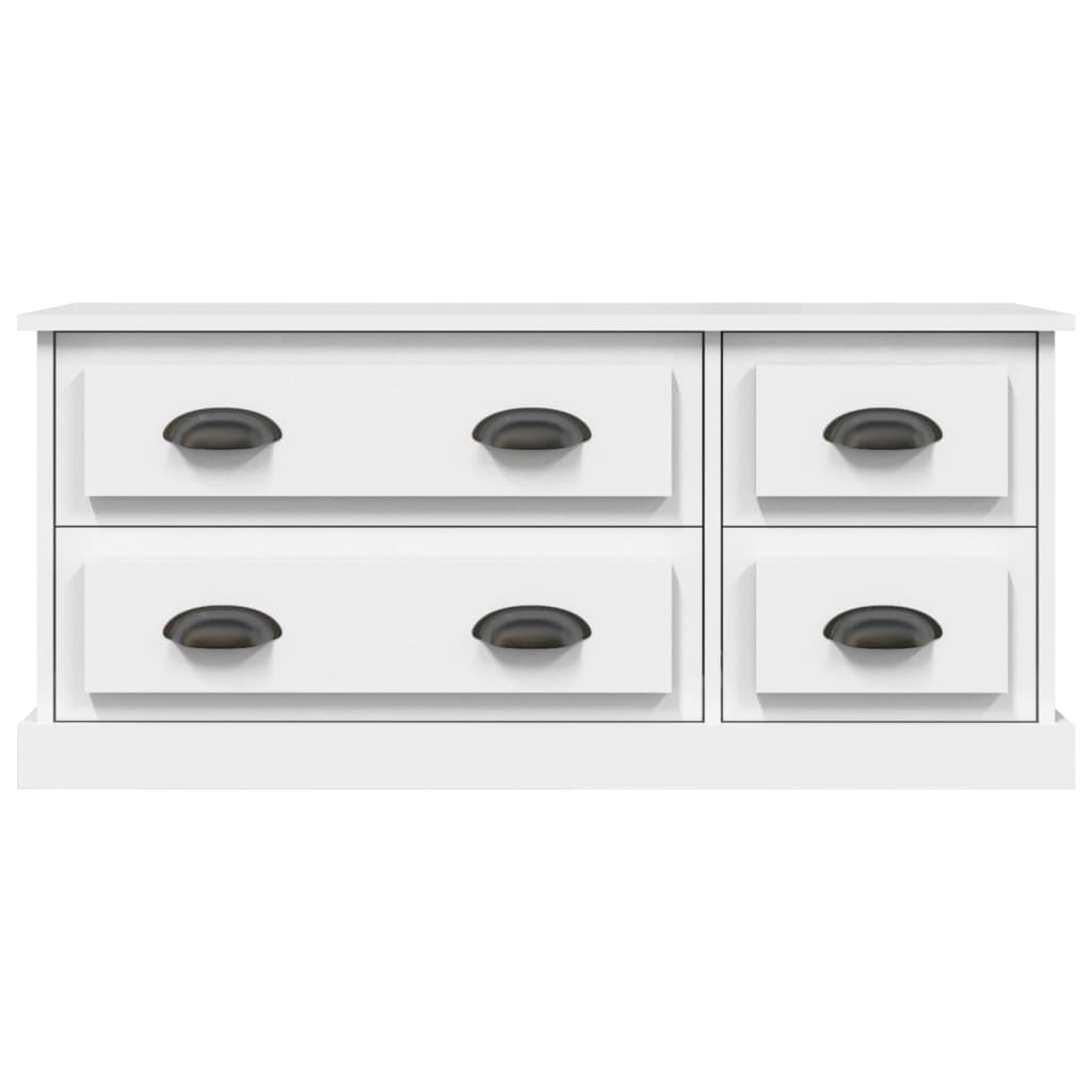 Meuble TV blanc 100x35,5x45 cm bois d'ingénierie - XIOS