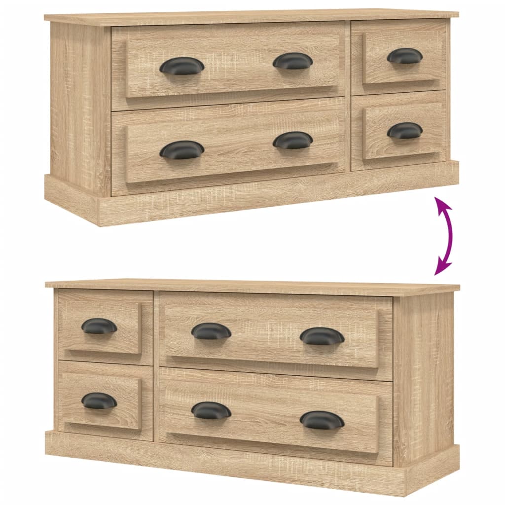 Meuble TV chêne sonoma 100x35,5x45 cm bois d'ingénierie - XIOS