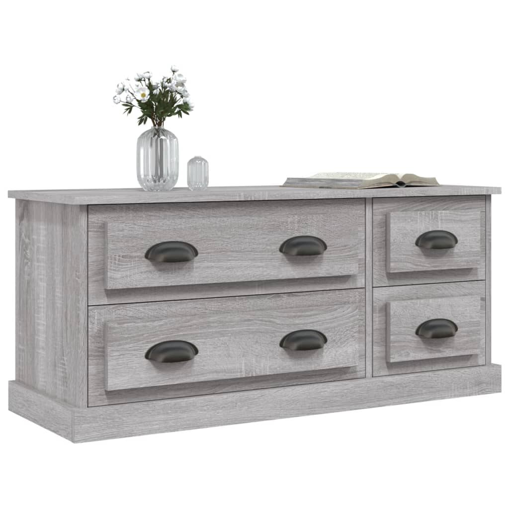 Meuble TV sonoma gris 100x35,5x45 cm bois d'ingénierie - XIOS