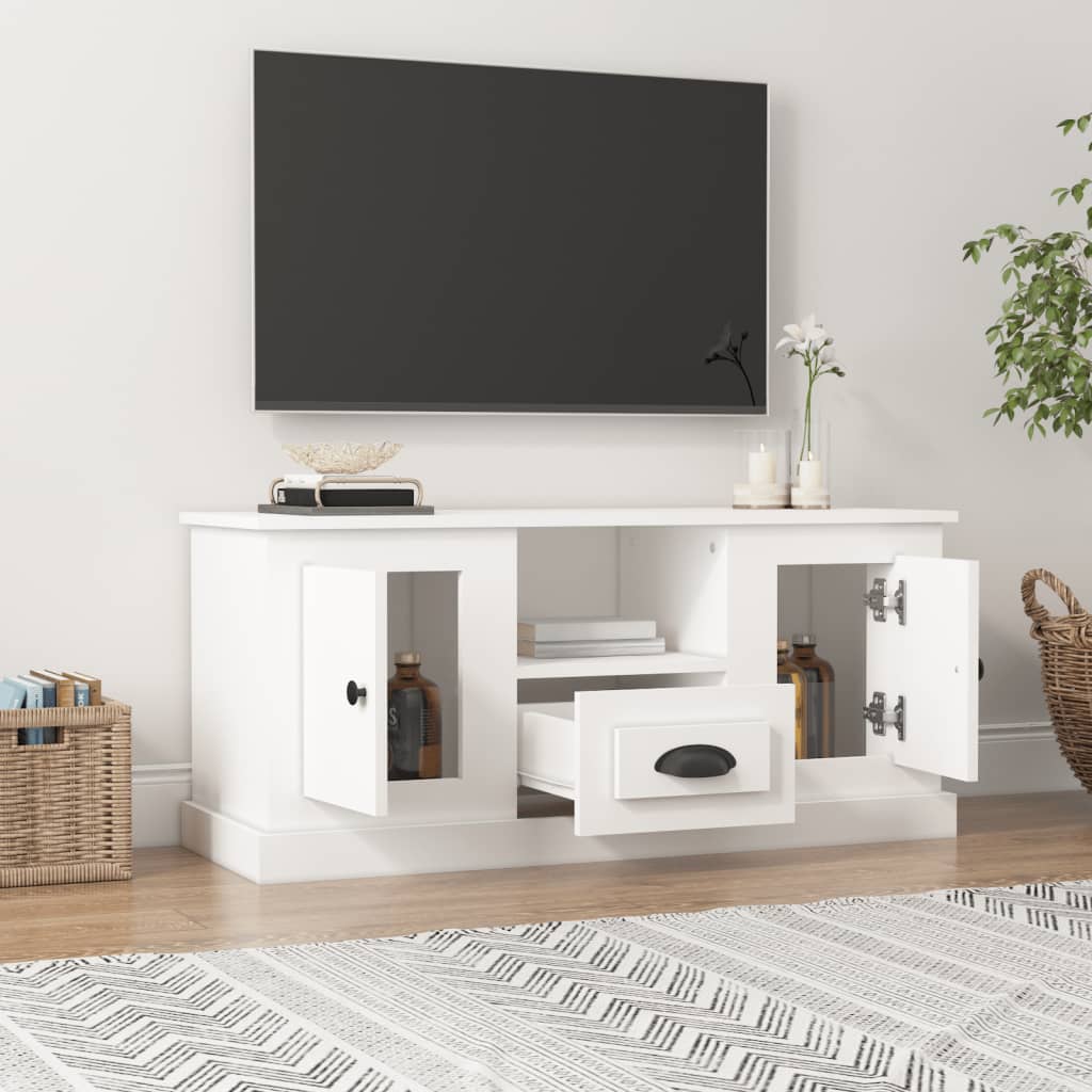 Meuble TV blanc 100x35,5x45 cm bois d'ingénierie Meubles TV vidaXL   