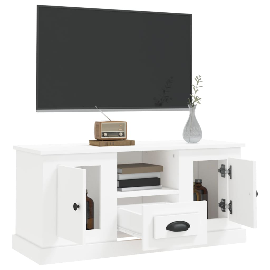 Meuble TV blanc 100x35,5x45 cm bois d'ingénierie Meubles TV vidaXL   