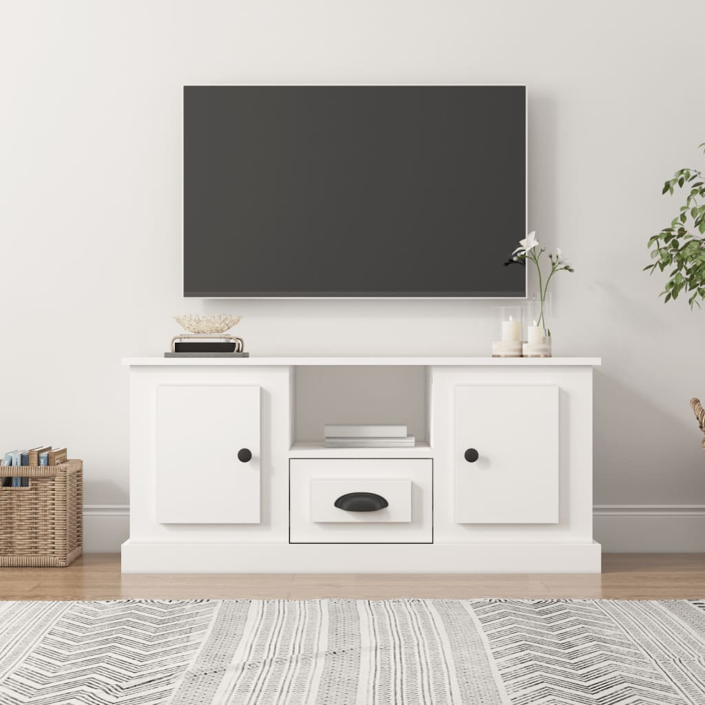 Meuble TV blanc 100x35,5x45 cm bois d'ingénierie Meubles TV vidaXL   