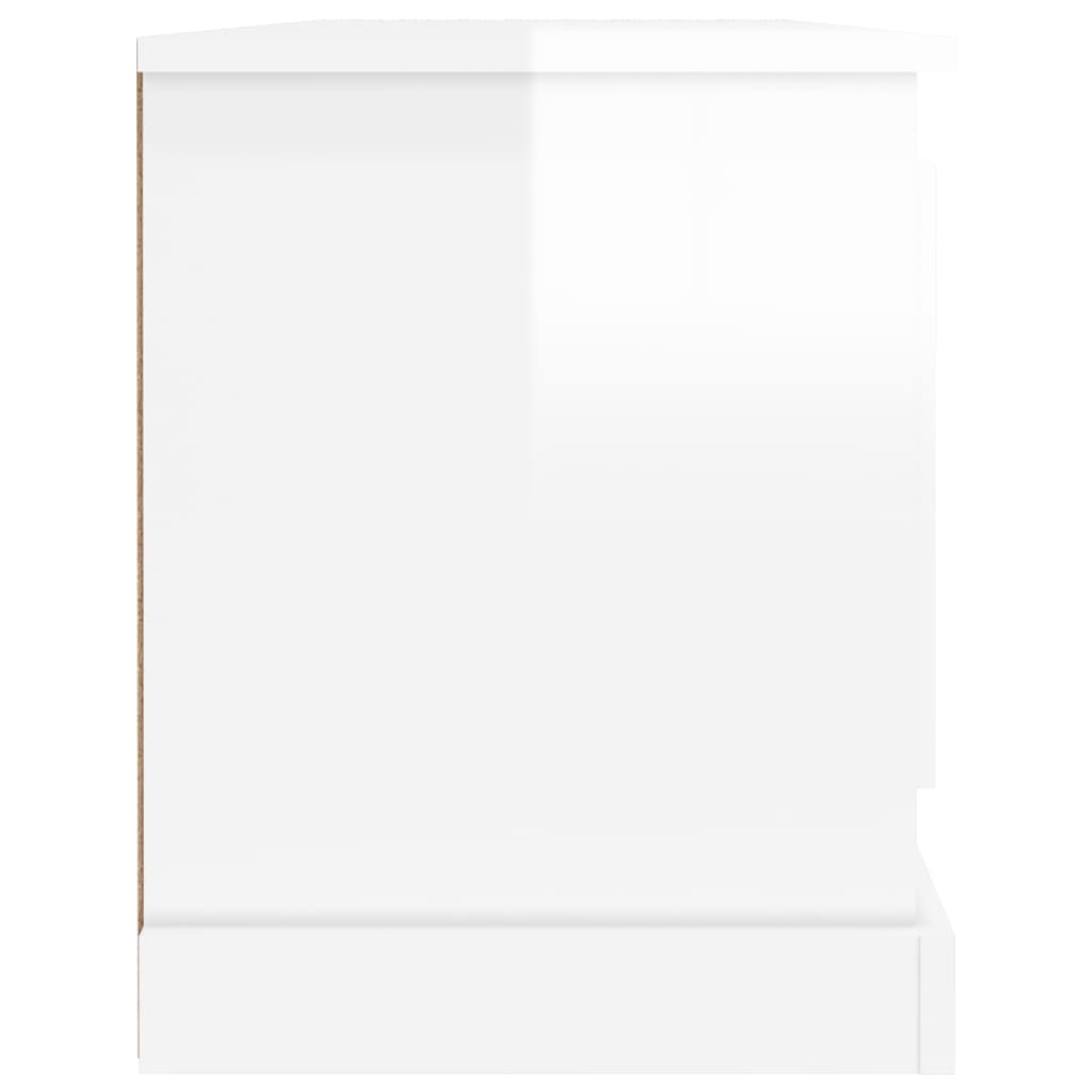 Meuble TV blanc brillant 100x35,5x45 cm bois d'ingénierie Meubles TV vidaXL   