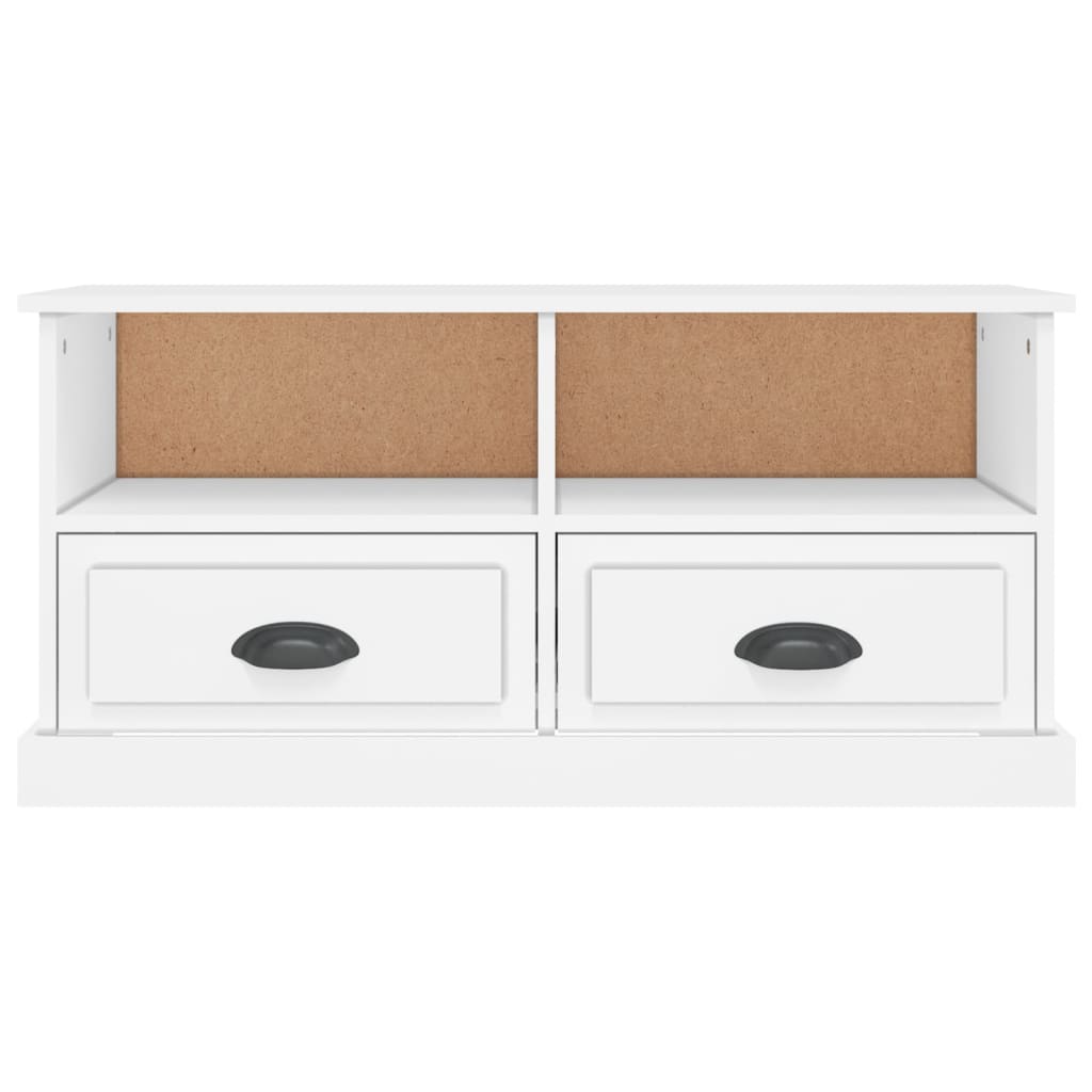 Meuble TV blanc 93x35,5x45 cm bois d'ingénierie - XIOS