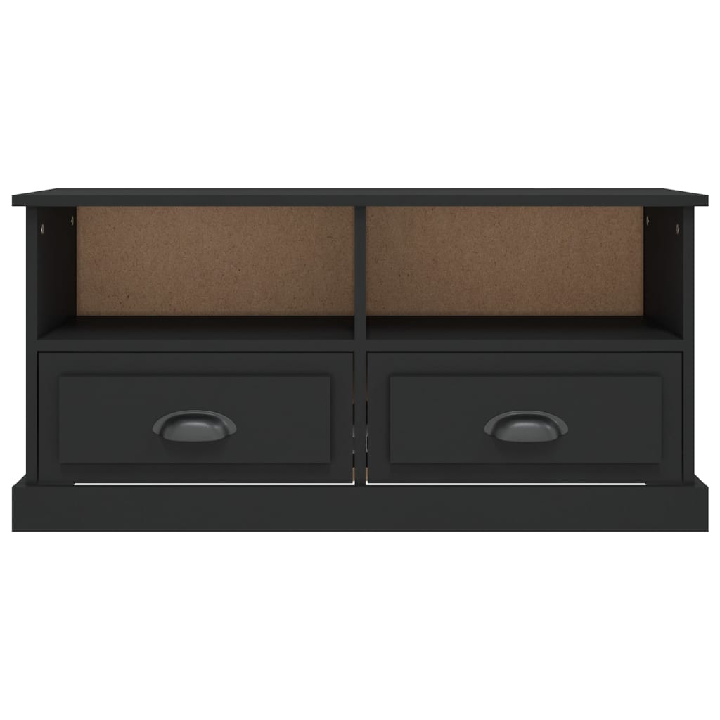 Meuble TV noir 93x35,5x45 cm bois d'ingénierie Meubles TV vidaXL   