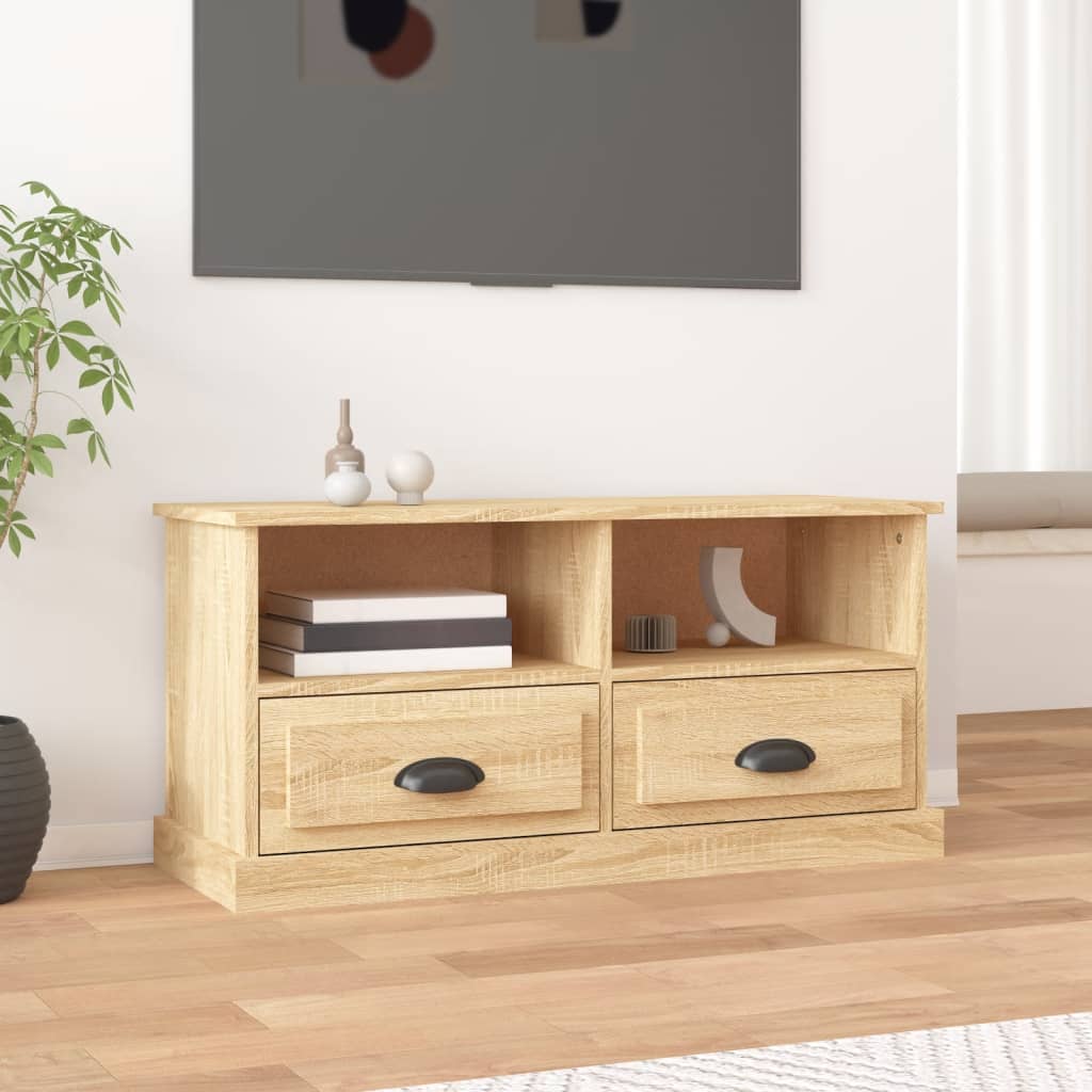 Meuble TV chêne sonoma 93x35,5x45 cm bois d'ingénierie Meubles TV vidaXL   