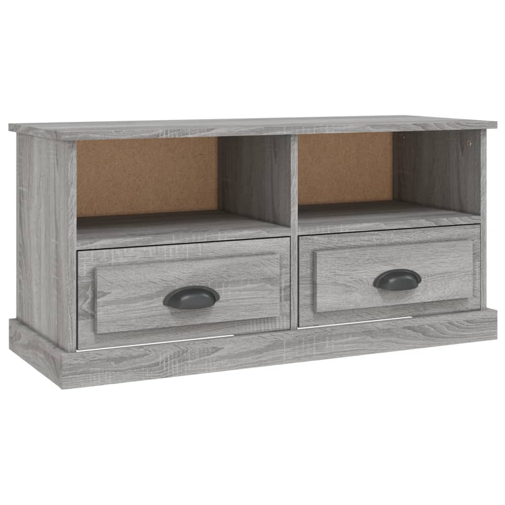 Meuble TV sonoma gris 93x35,5x45 cm bois d'ingénierie Meubles TV vidaXL   