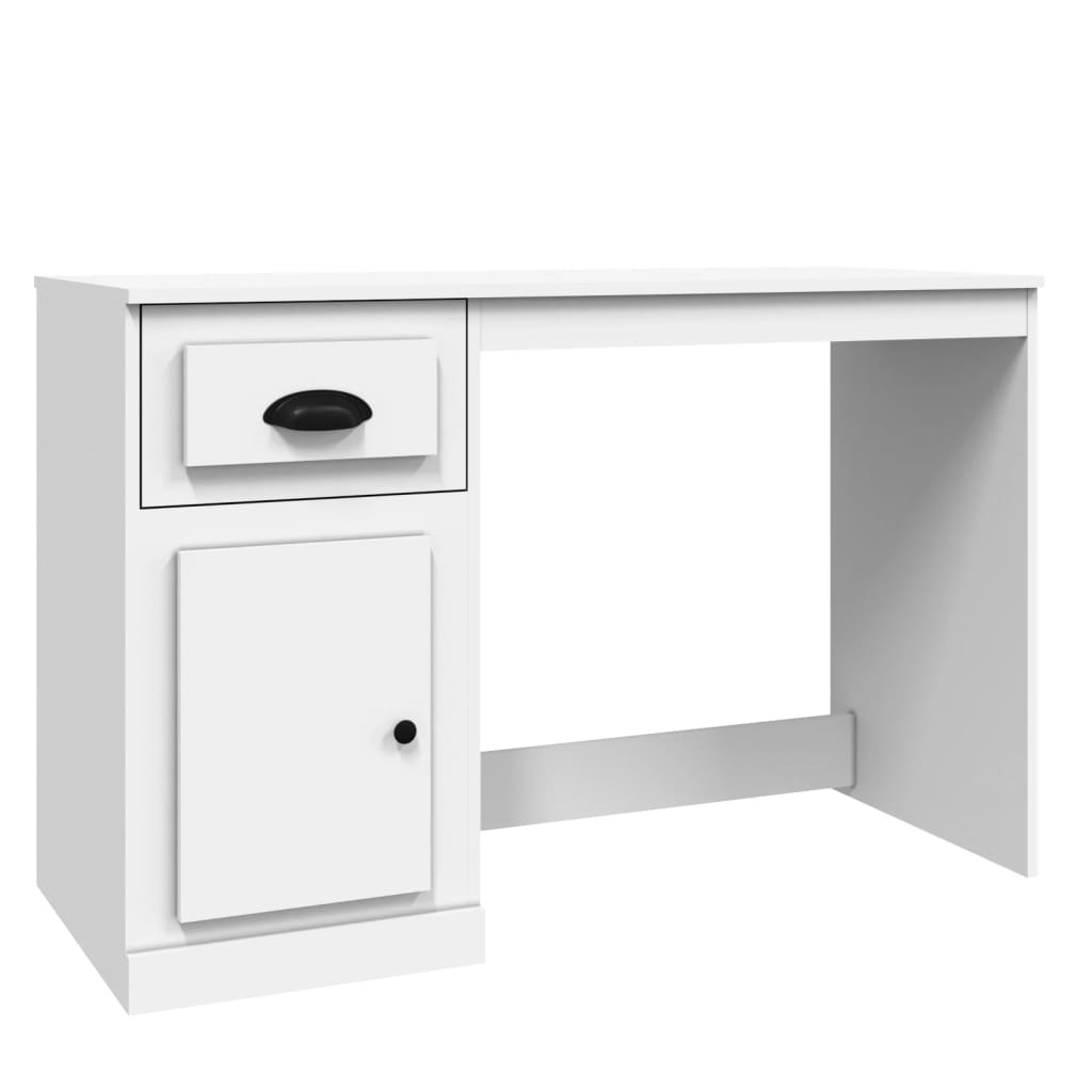 Bureau avec tiroir blanc 115x50x75 cm bois d'ingénierie Bureaux vidaXL