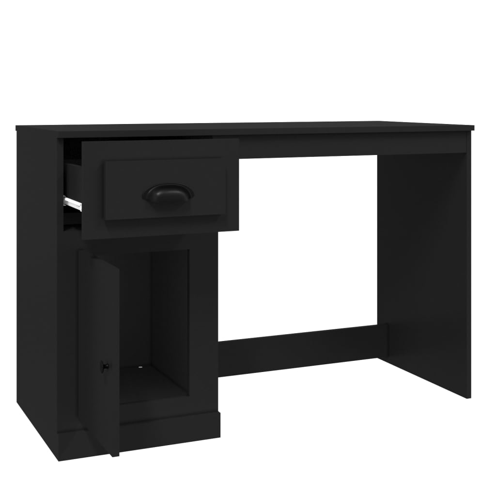 Bureau avec tiroir noir 115x50x75 cm bois d'ingénierie - XIOS