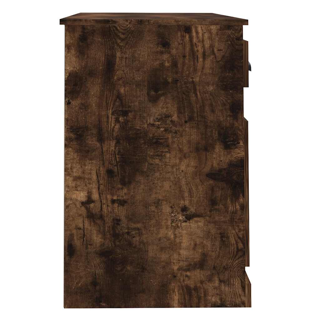 Bureau avec tiroir chêne fumé 115x50x75 cm bois d'ingénierie - XIOS