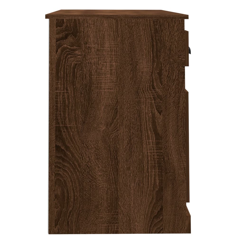 Bureau avec tiroir chêne marron 115x50x75 cm bois d'ingénierie Bureaux vidaXL