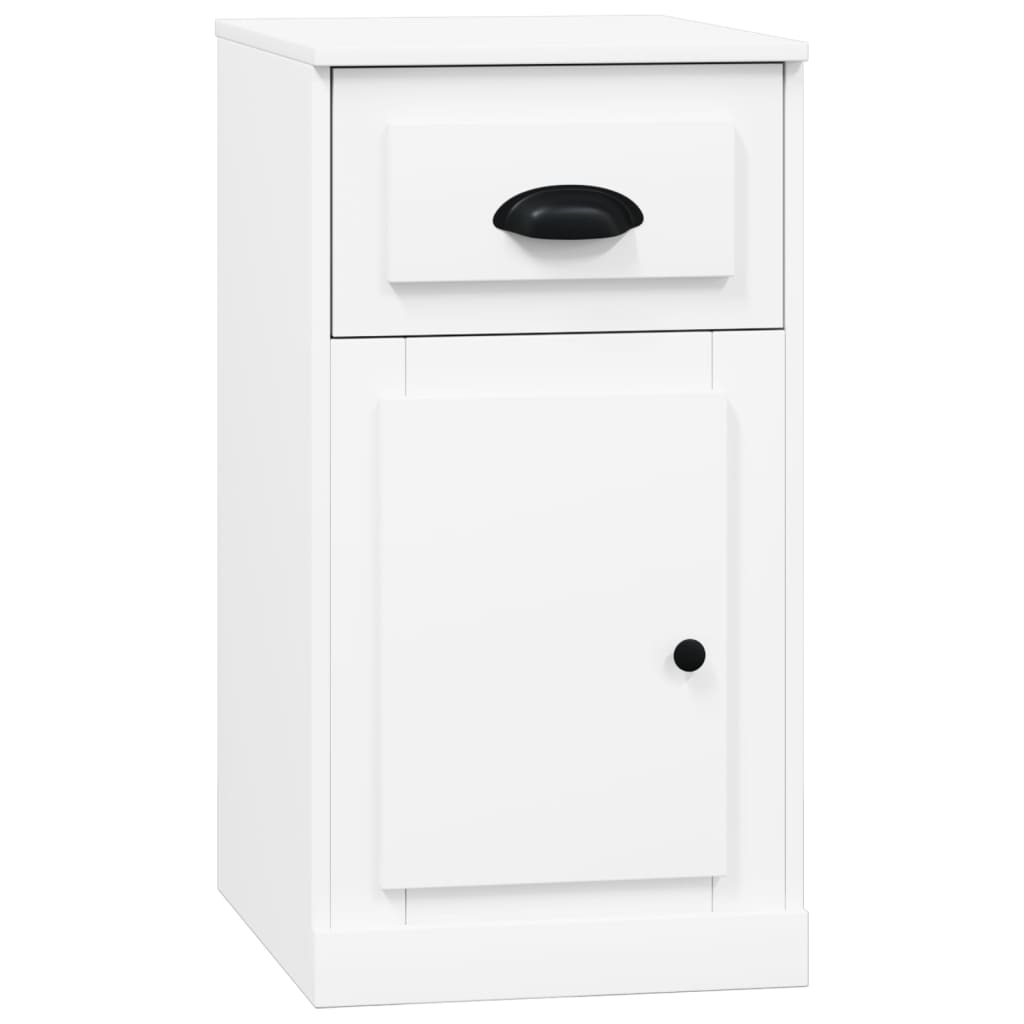 Armoire latérale avec tiroir blanc 40x50x75cm bois d'ingénierie