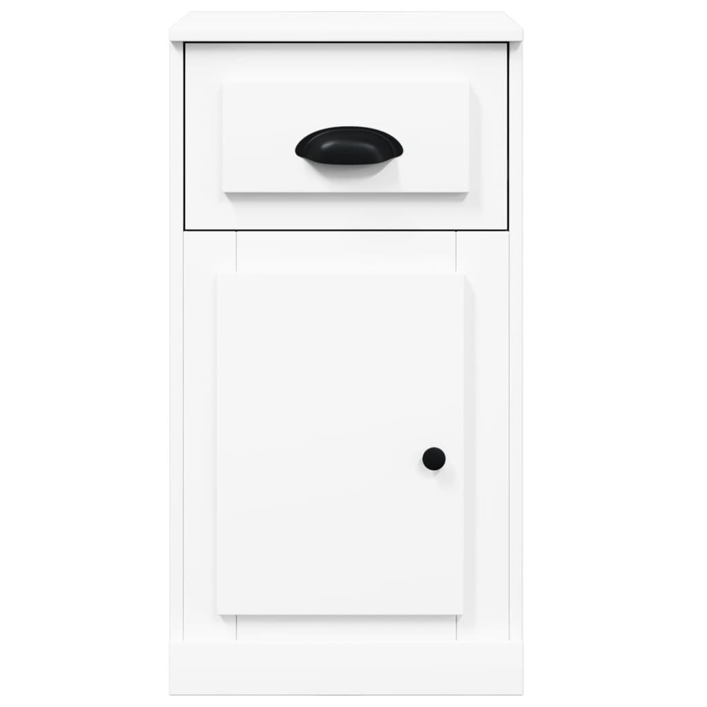 Armoire latérale avec tiroir blanc 40x50x75cm bois d'ingénierie