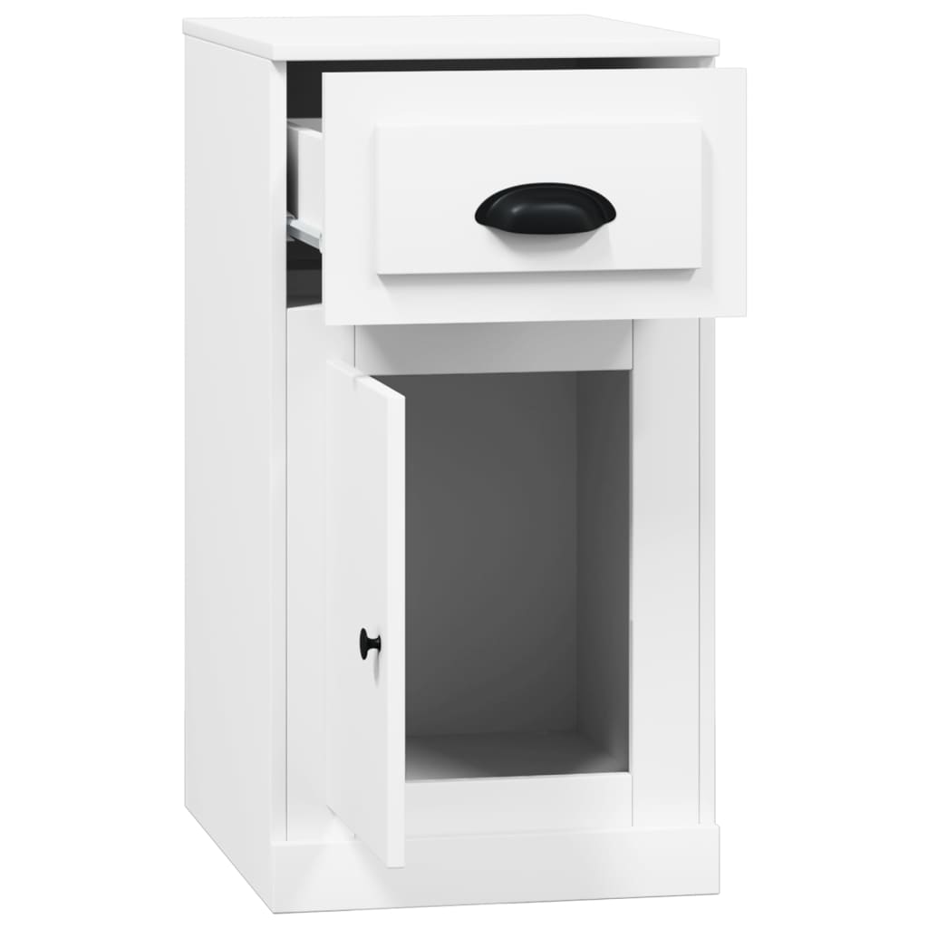 Armoire latérale avec tiroir blanc 40x50x75cm bois d'ingénierie