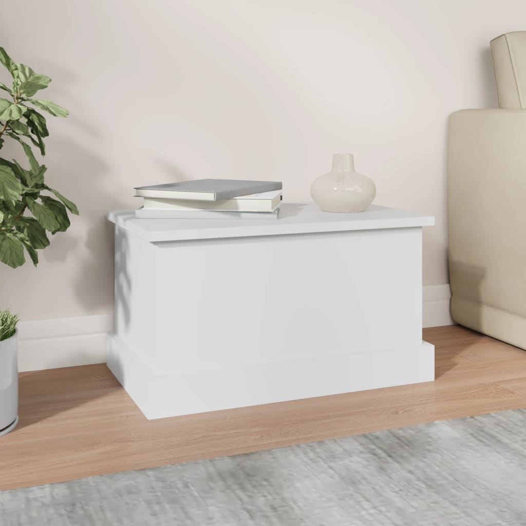 Coffre de rangement Blanc 50x30x28 cm Bois d'ingénierie - XIOS