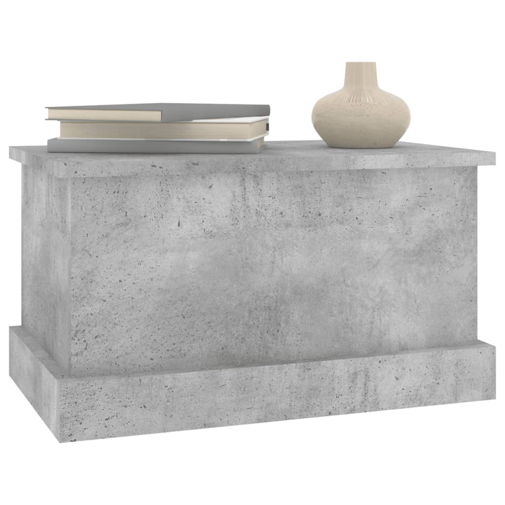 Boîte de rangement gris béton 50x30x28 cm bois d'ingénierie - XIOS