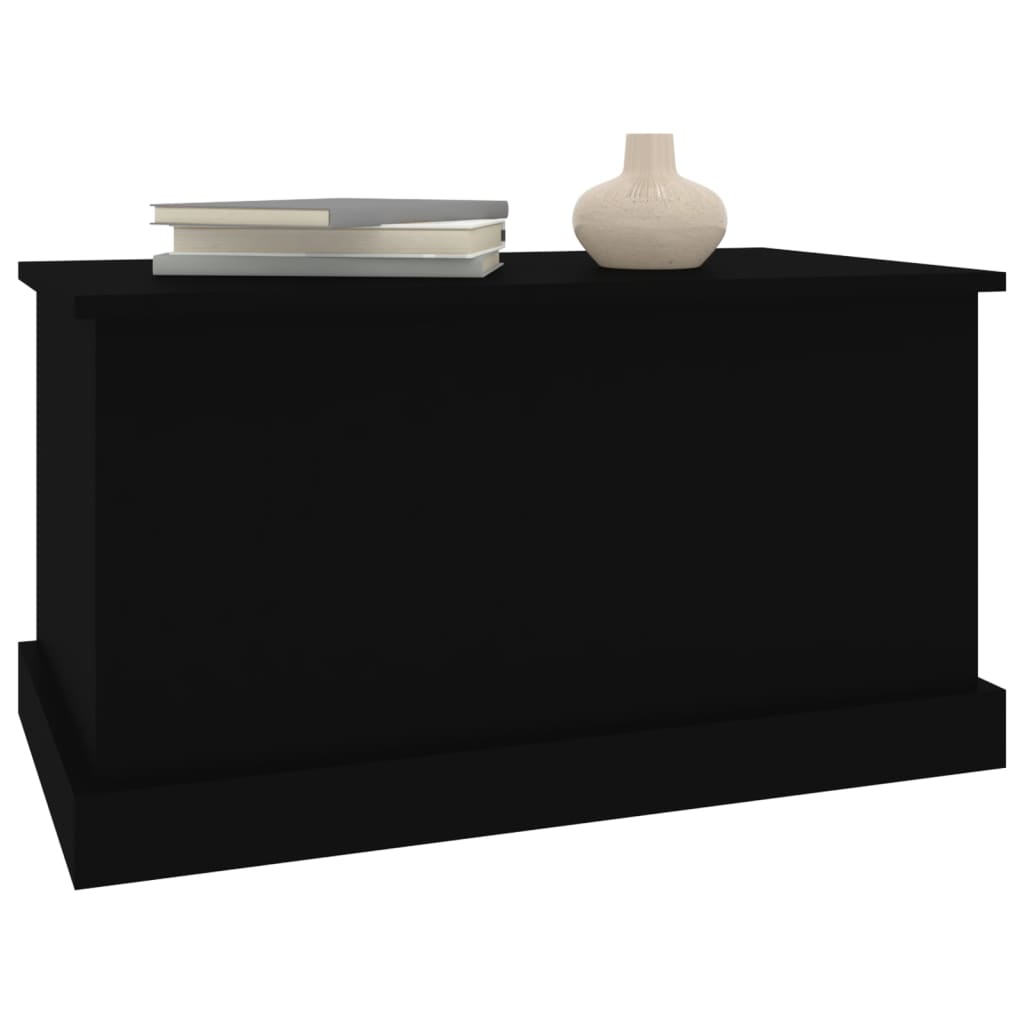 Boîte de rangement noir 70x40x38 cm bois d'ingénierie - XIOS