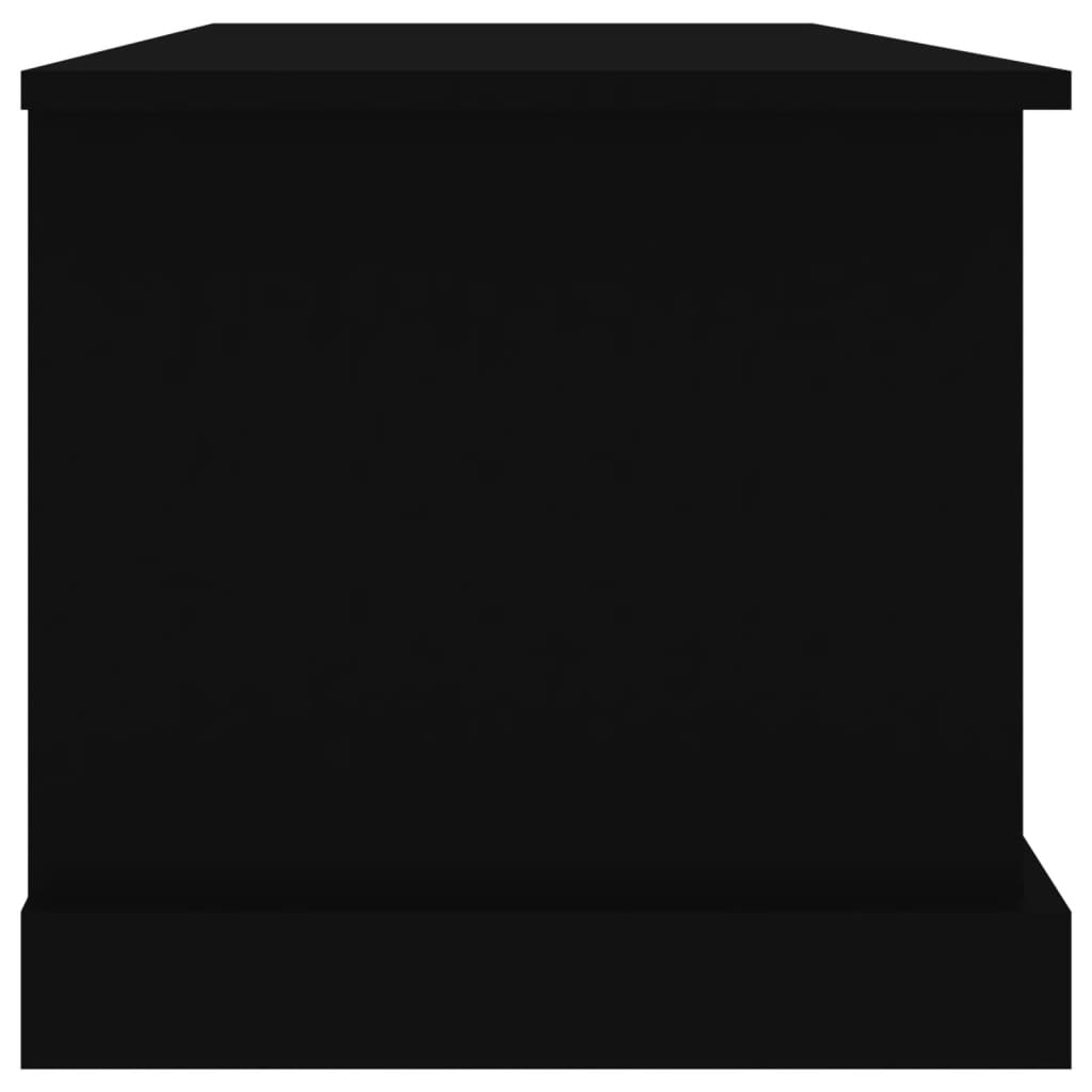 Boîte de rangement noir 70x40x38 cm bois d'ingénierie - XIOS