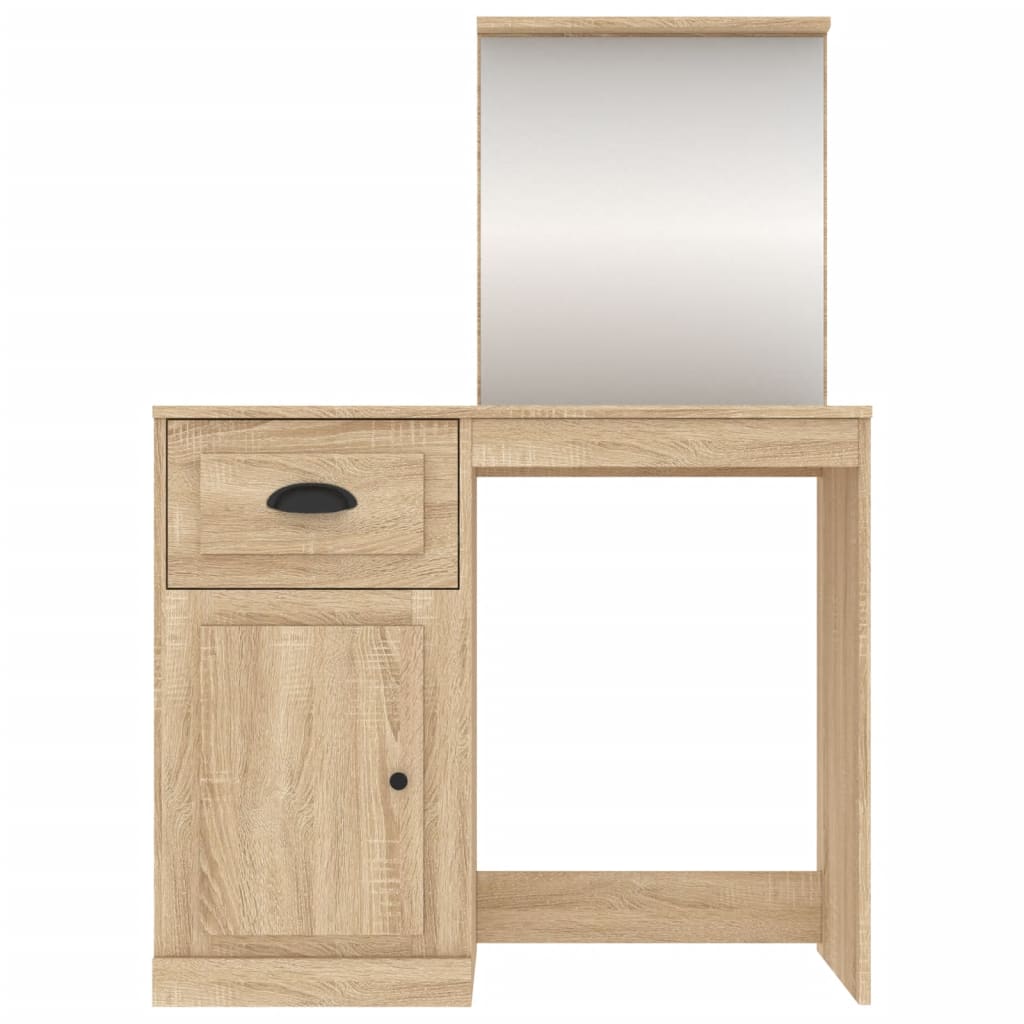 Coiffeuse avec miroir chêne sonoma 90x50x132,5 cm - XIOS