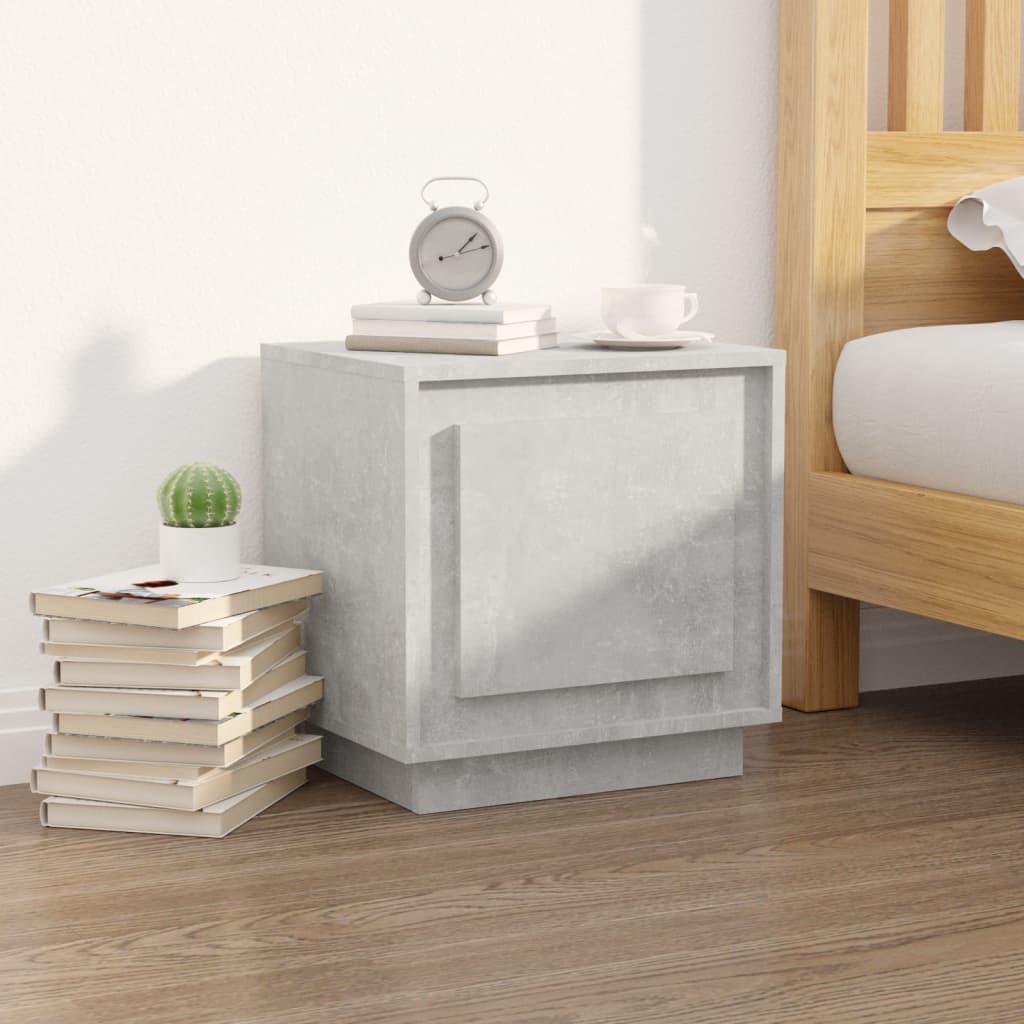 Tables de chevet 2 pcs gris béton 44x35x45 cm bois d'ingénierie - XIOS